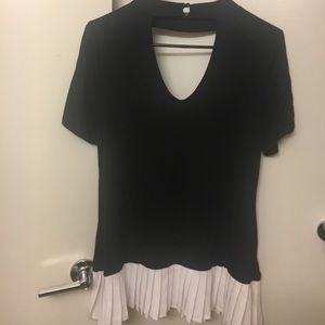 Blouse with key ring and hole
